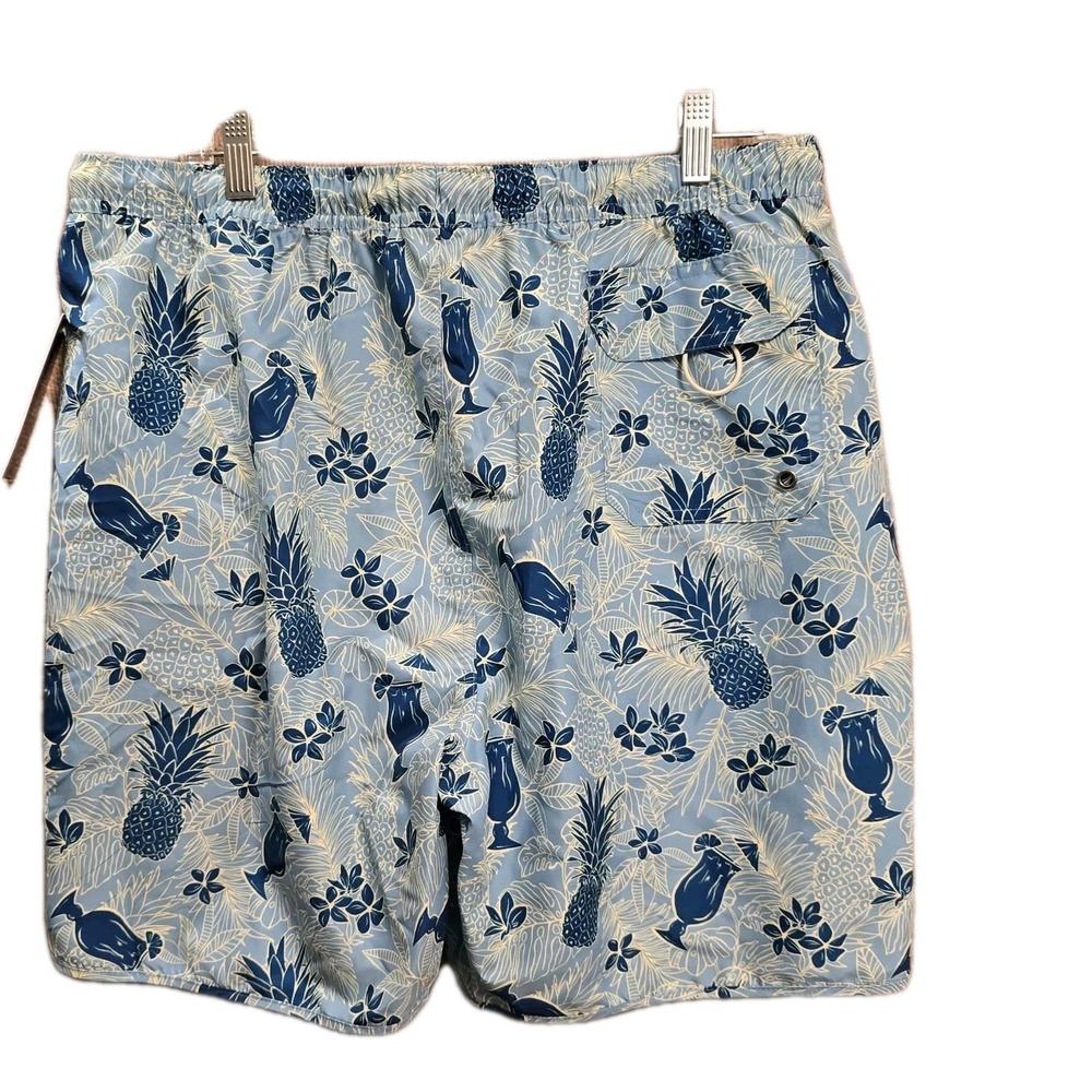 CATALINA Men's Sz XL Blue Tropical Lined Swim Trunks Bottoms NWT - Picture 2 of 4